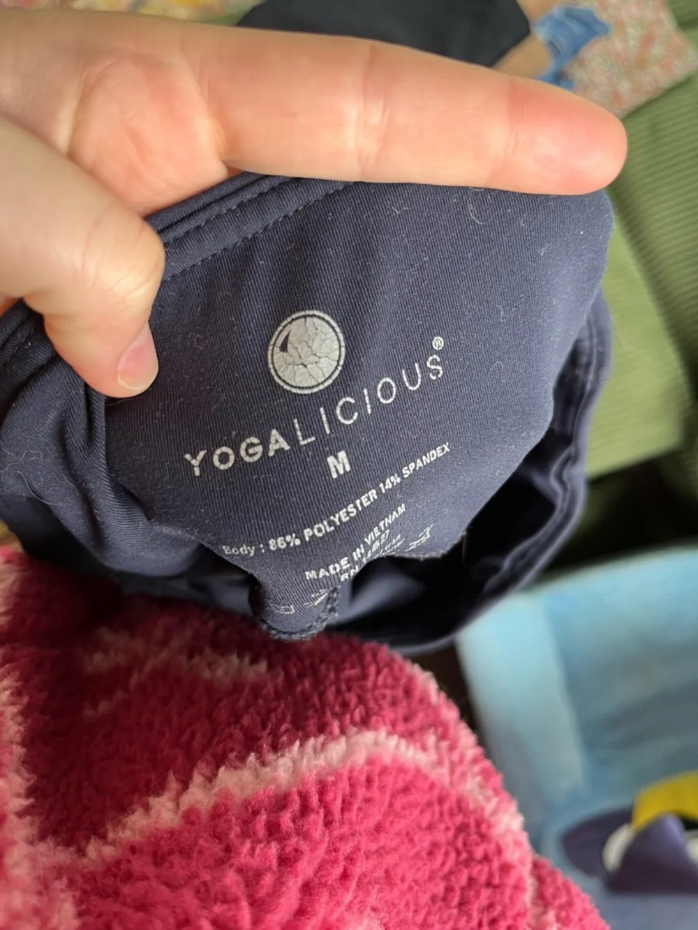 Yogalicious navy full length leggings medium